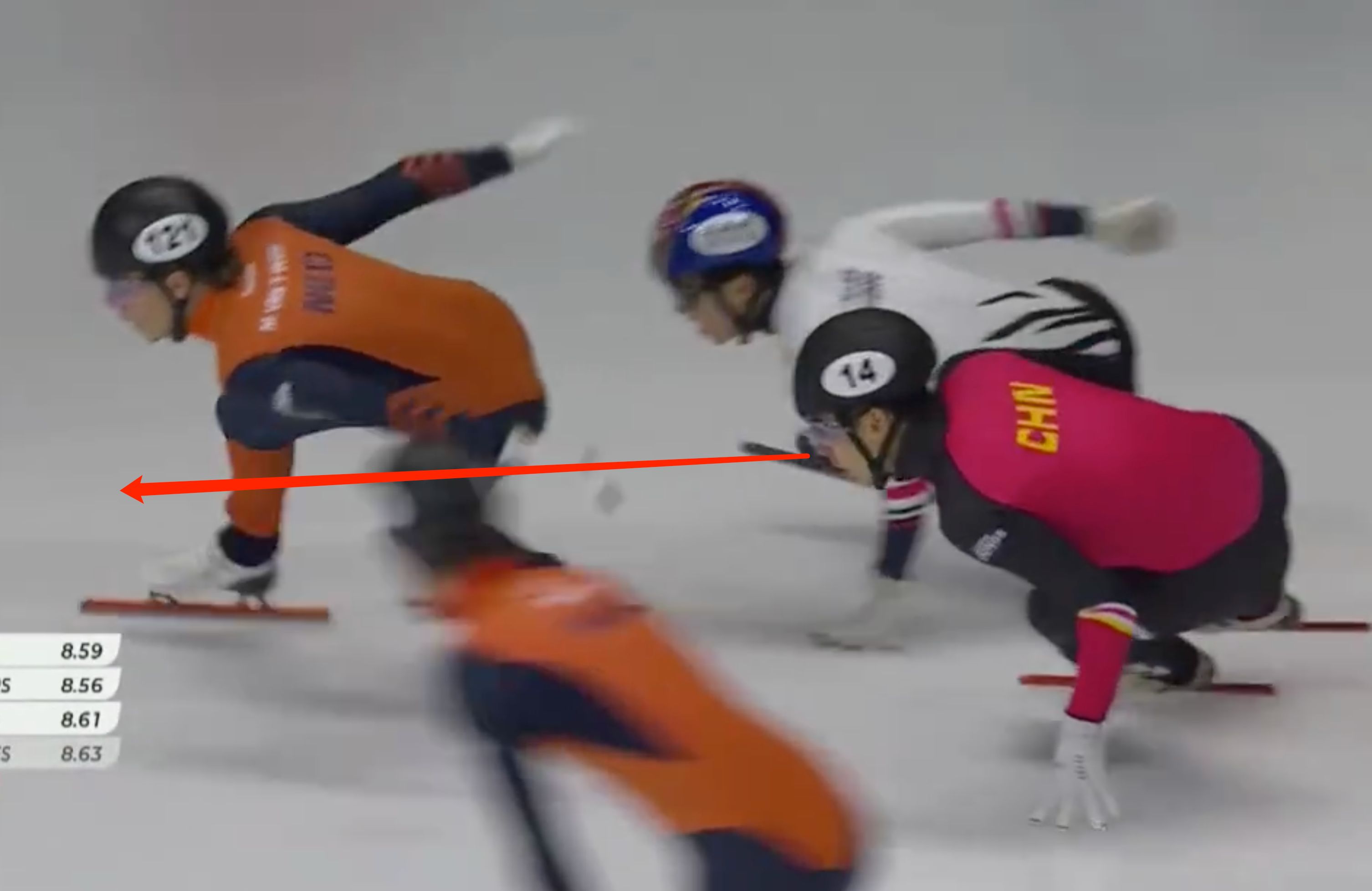 排在第, 直接从内道 排在第, 直接从内道